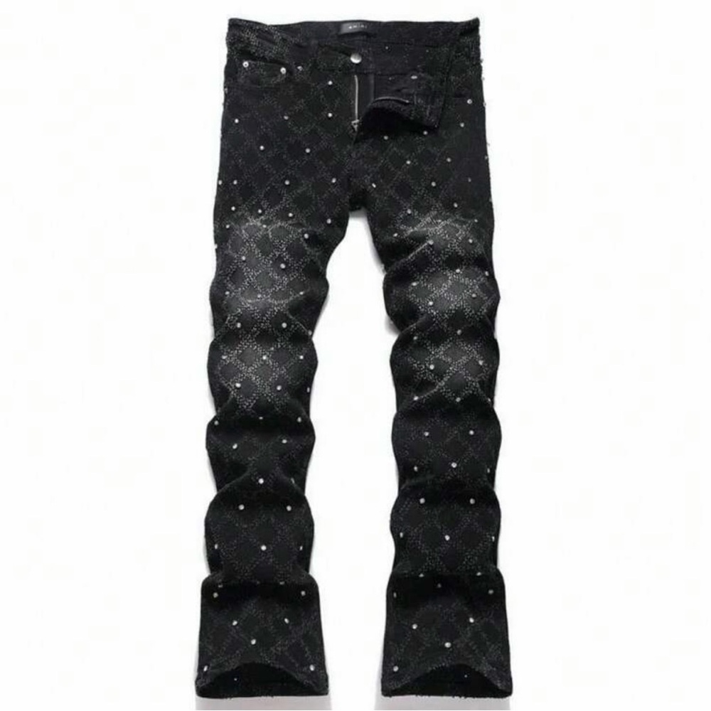 Men’s High Street Rivet Flared Jeans